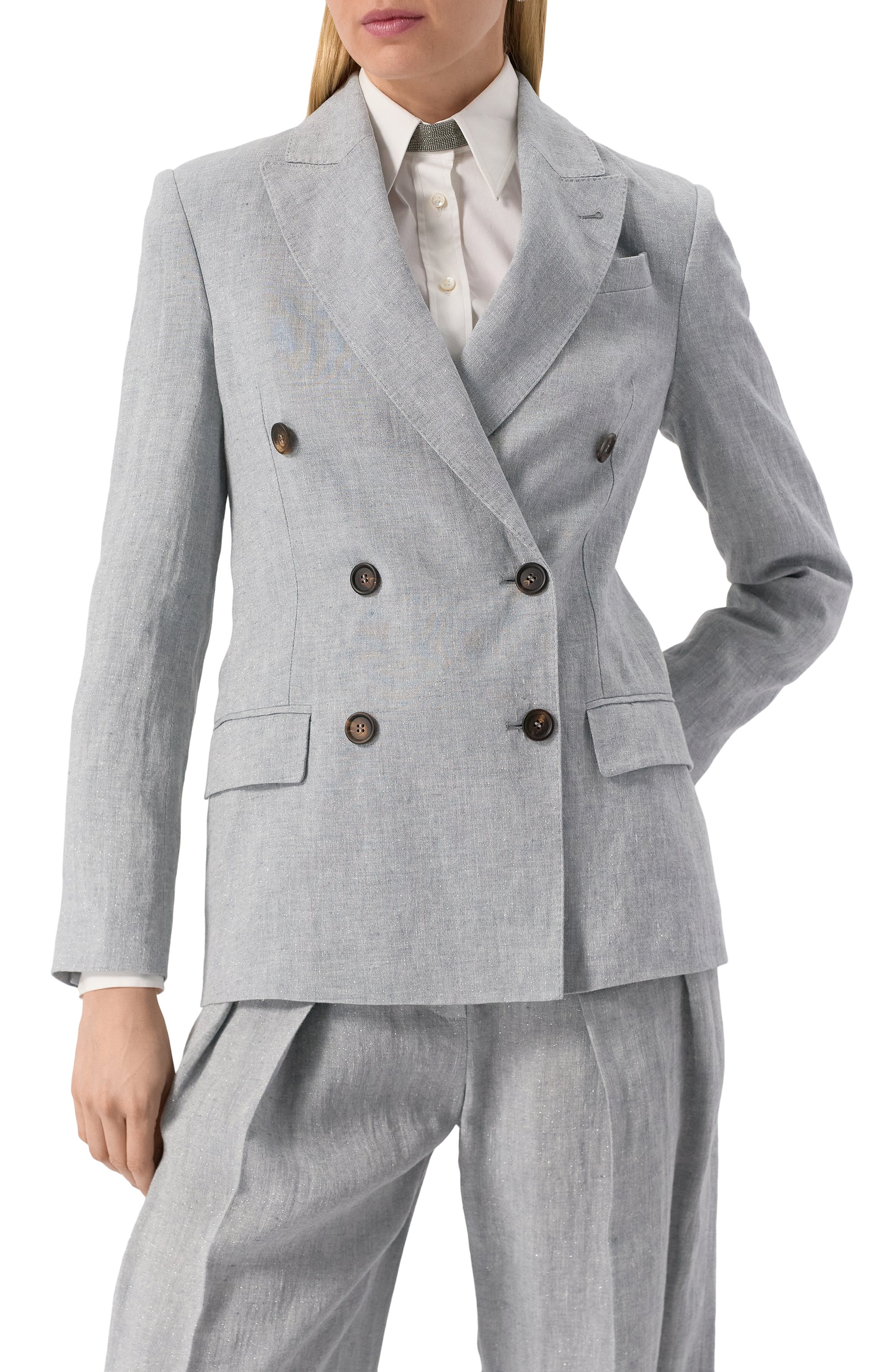 Льняной жакет BRUNELLO CUCINELLI, арт. MH5477039, фото 3