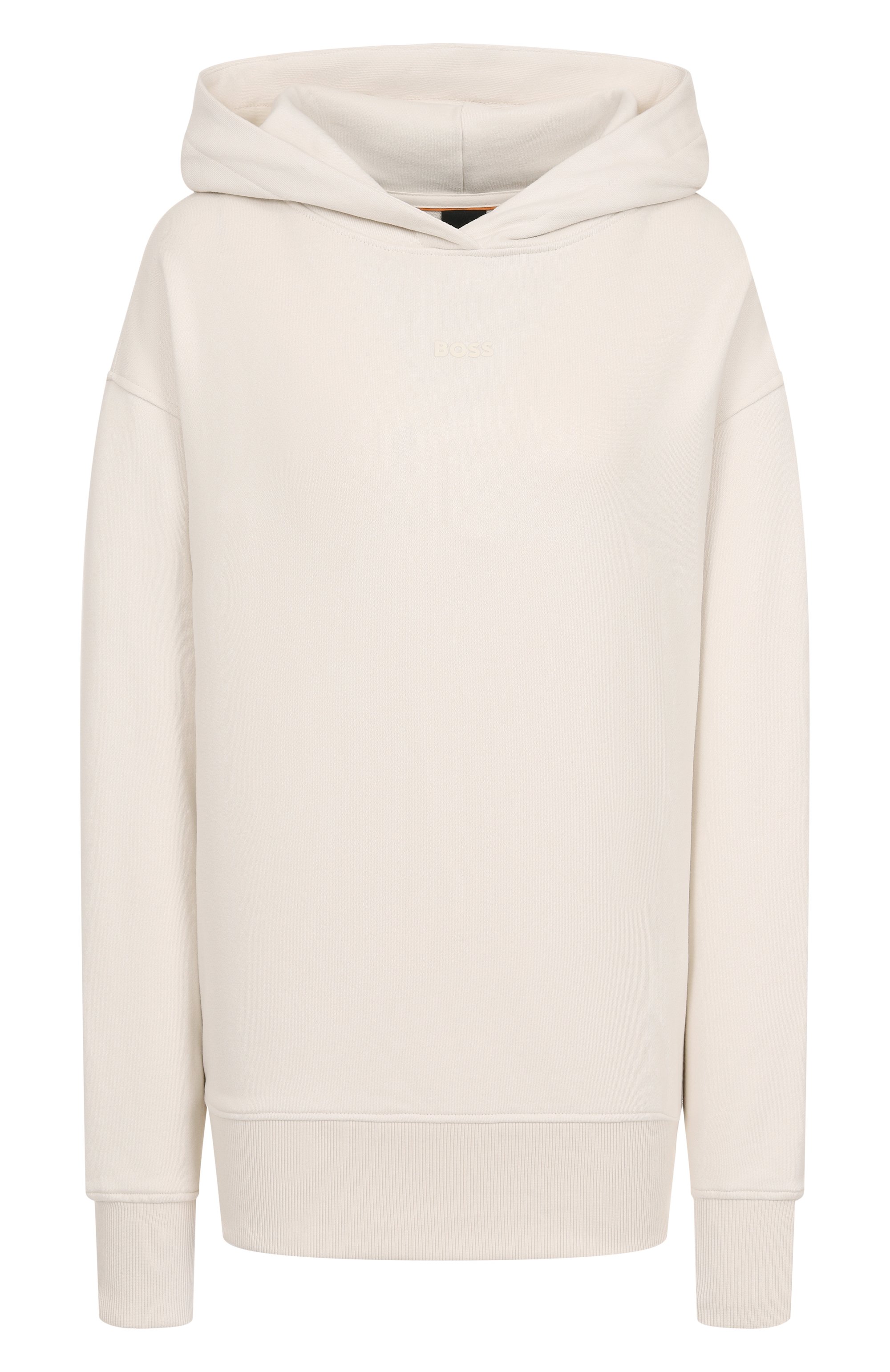 Хлопковое худи BOSS ORANGE кремового цвета по цене 17950 руб., арт. 50534815, фото 1 Хлопковое худи BOSS ORANGE, арт. 50534815, фото 1