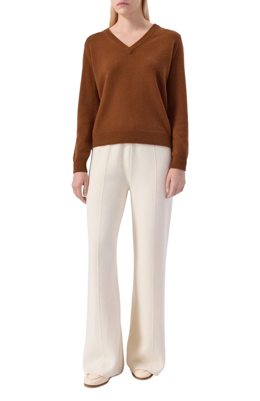 Кашемировый пуловер EDOMO P018001FW2526 Коричневый  P018001FW2526 Фото 2