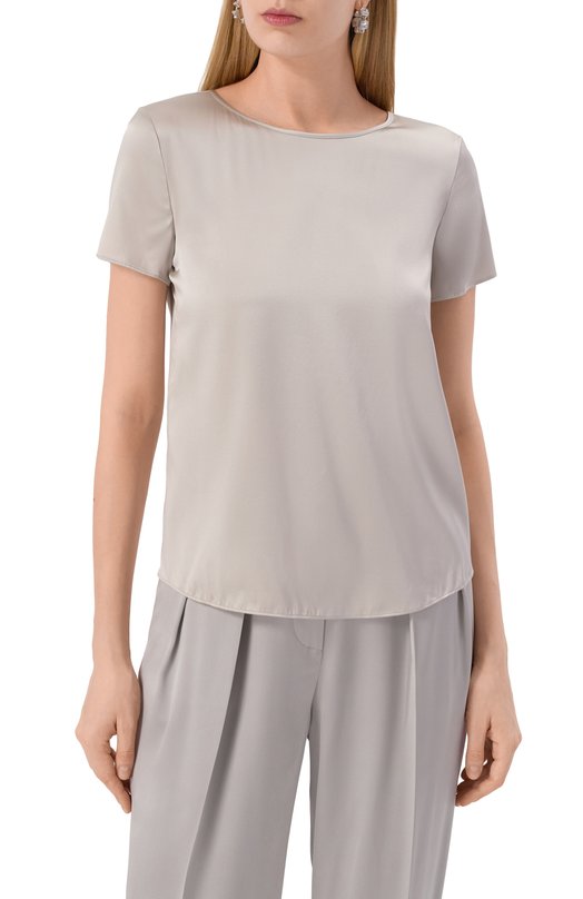Атласный топ Emporio Armani 8N2K15/2NXXZ Серый  8N2K15/2NXXZ Фото 3