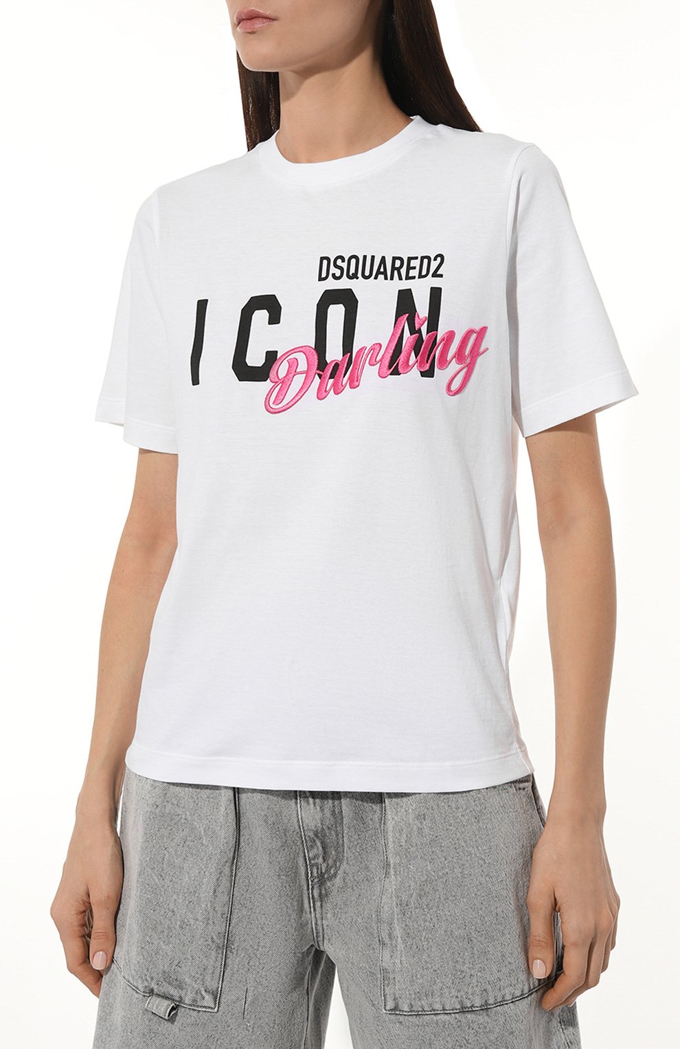 Хлопковая футболка DSQUARED2, арт. S80GC0063, фото 3