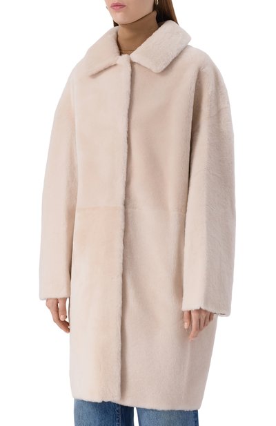 Двусторонняя дубленка из овчины MANZONI24 кремового цвета по цене 366500 руб., арт. 25M770R-S21/48-50, фото 3 Двусторонняя дубленка из овчины MANZONI24, арт. 25M770R-S21/48-50, фото 3