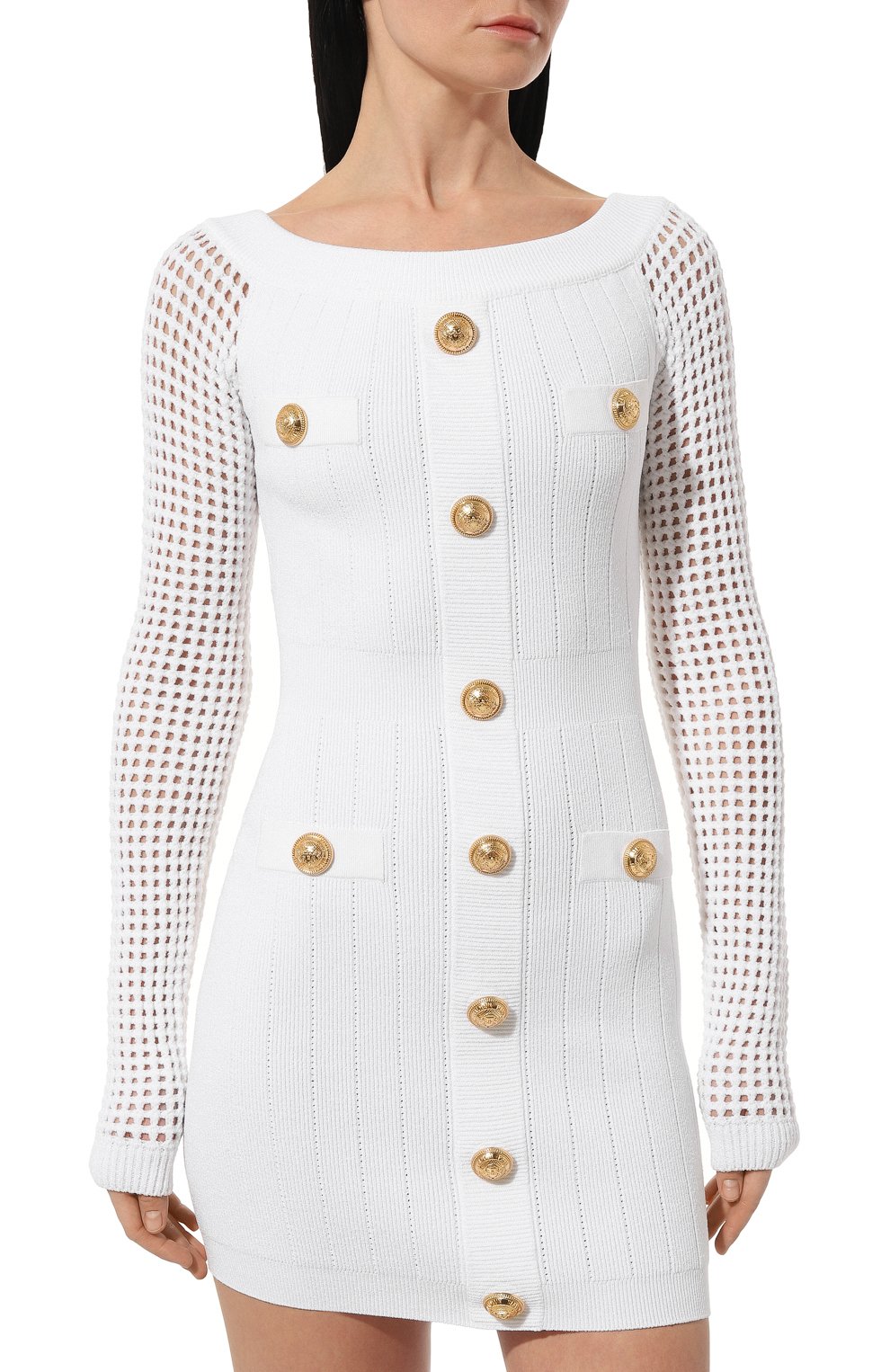 Платье из вискозы BALMAIN, арт. AF0R8398KE17, фото 3