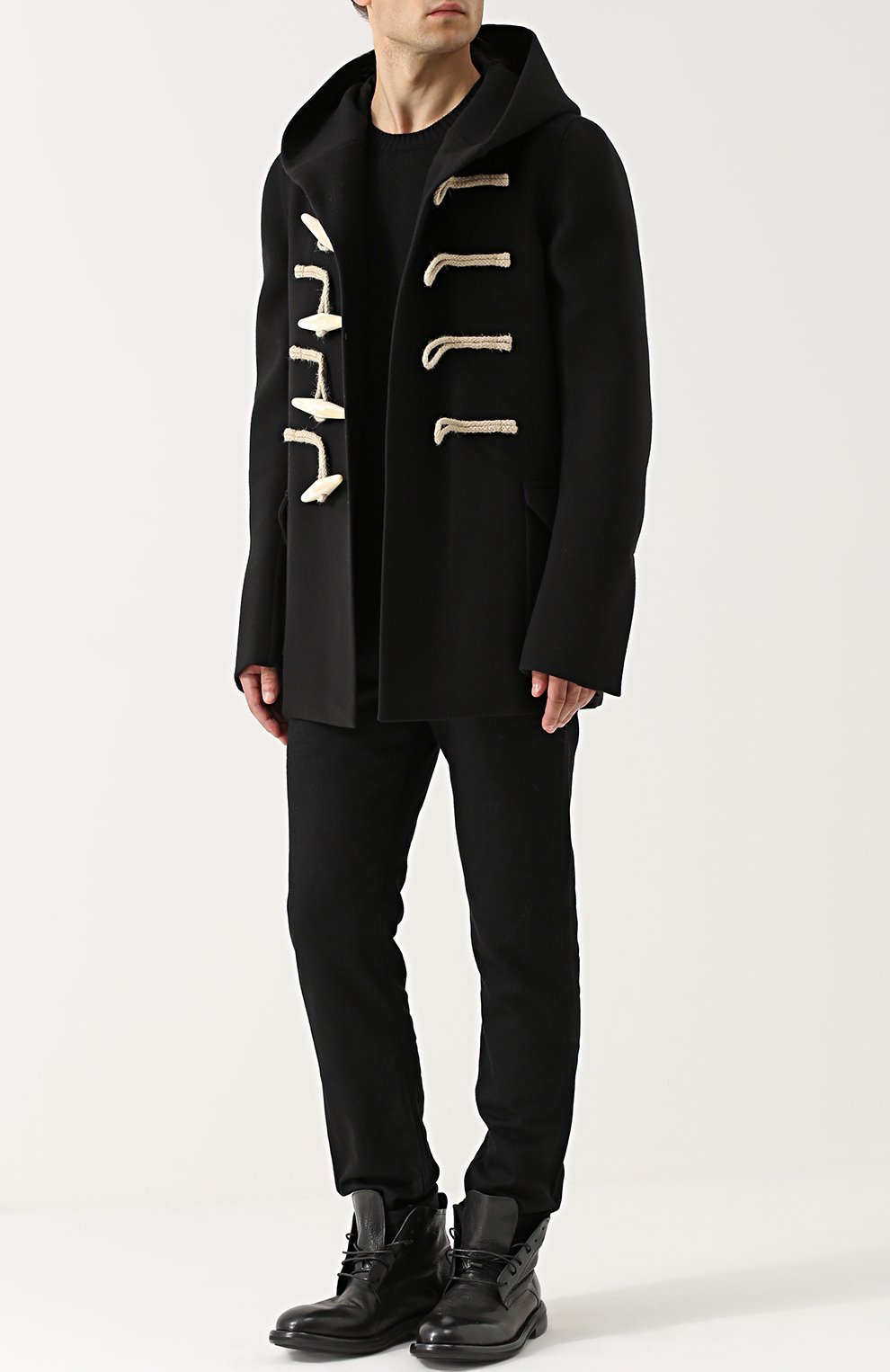 Шерстяной дафлкот с капюшоном RICK OWENS, арт. RU/17F8778/SHM, фото 2