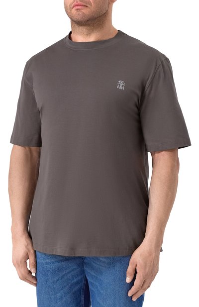 Хлопковая футболка BRUNELLO CUCINELLI, арт. M0B138440W, фото 3