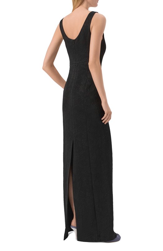 Платье из вискозы и хлопка Dries Van Noten 261-011066/3265 Чёрный  261-011066/3265 Фото 3