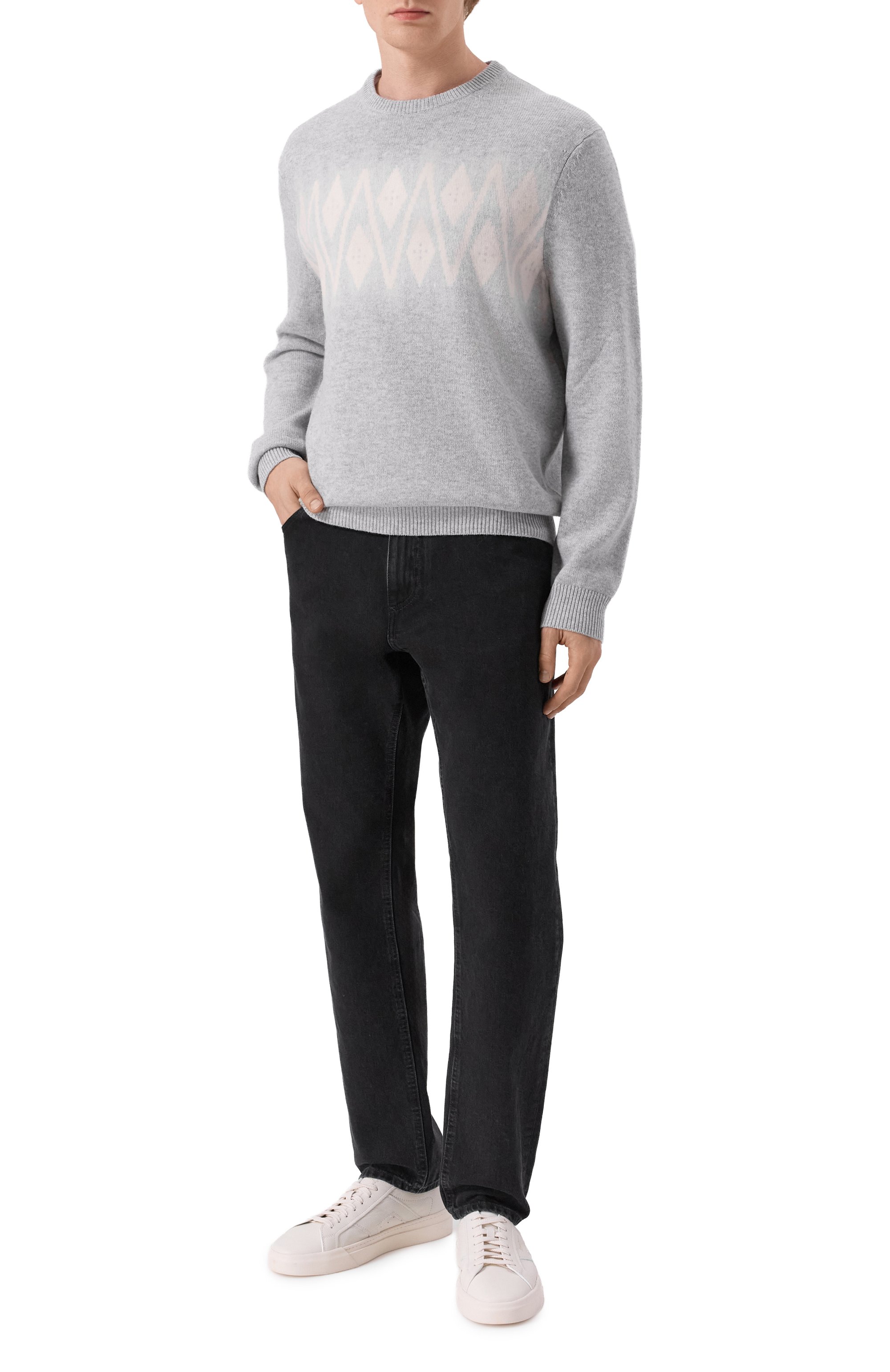 Джемпер из шерсти и кашемира VAN LAACK серого цвета по цене 59950 руб., арт. VL-SIND0-F/S00349, фото 2 Джемпер из шерсти и кашемира VAN LAACK, арт. VL-SIND0-F/S00349, фото 2