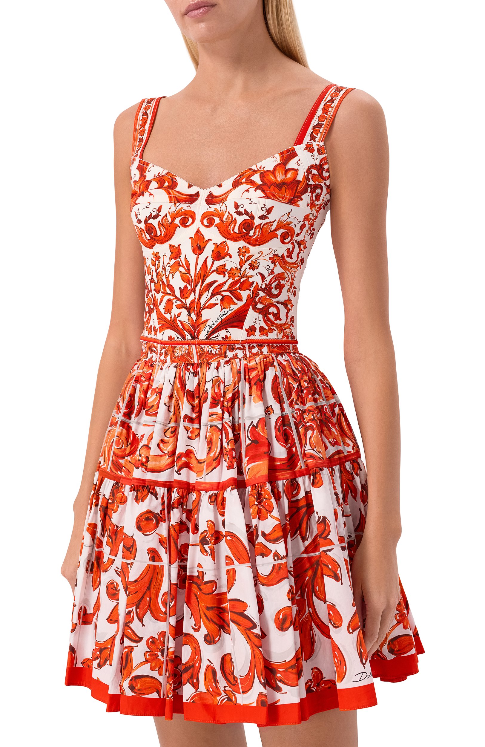 Шелковый топ-бюстье DOLCE & GABBANA, арт. F7BB1T/GDDRJ, фото 3