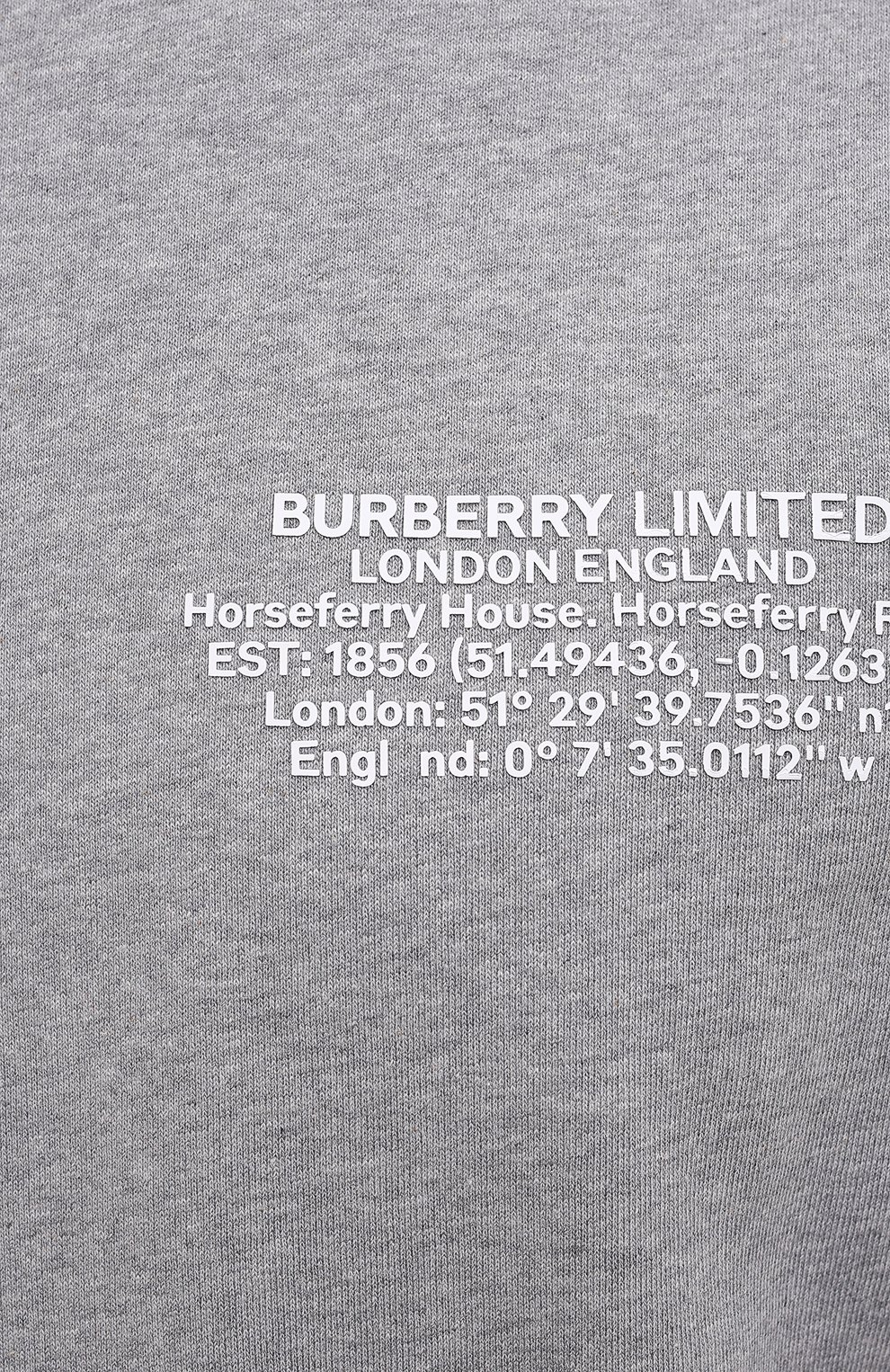 Хлопковый свитшот BURBERRY, арт. 8042752, фото 5