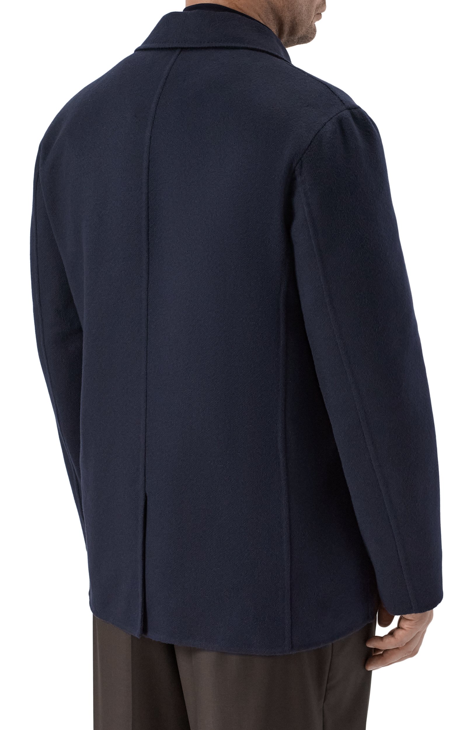 Кашемировое пальто KITON темно-синего цвета по цене 1045000 руб., арт. UW2471V0409L, фото 4 Кашемировое пальто KITON, арт. UW2471V0409L, фото 4