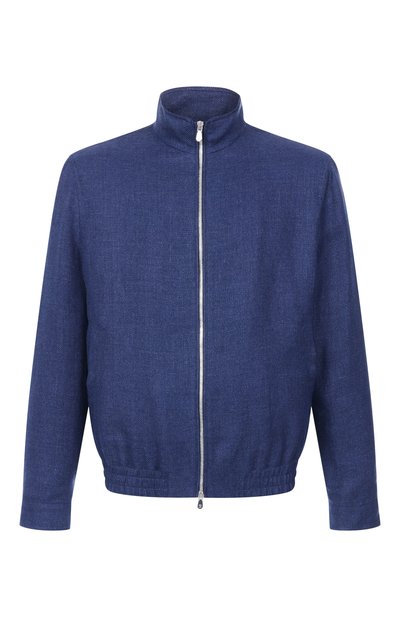 Мужской бомбер изо льна и шерсти BRUNELLO CUCINELLI, арт. MW4826509