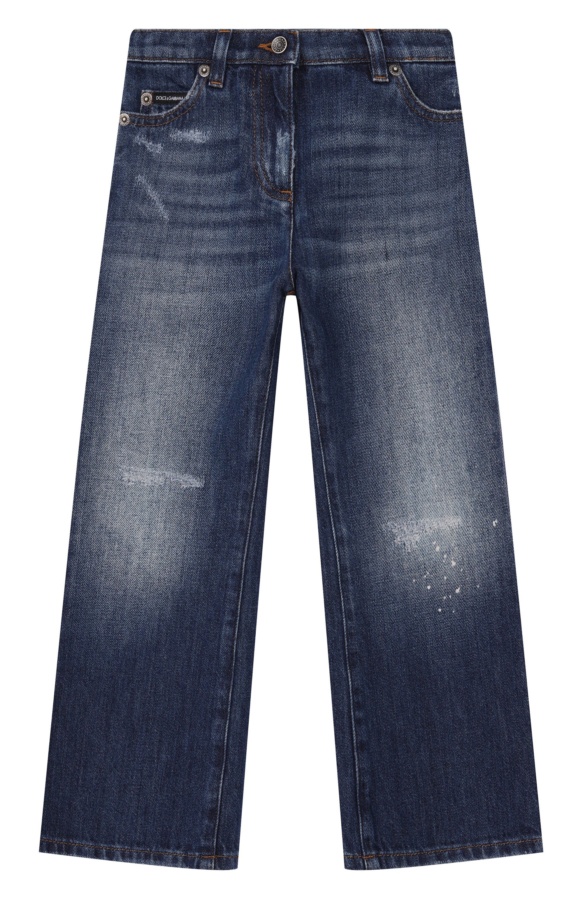 Джинсы DOLCE & GABBANA темно-синего цвета по цене 44150 руб., арт. L52F97/LDD86, фото 1 Джинсы DOLCE & GABBANA, арт. L52F97/LDD86, фото 1