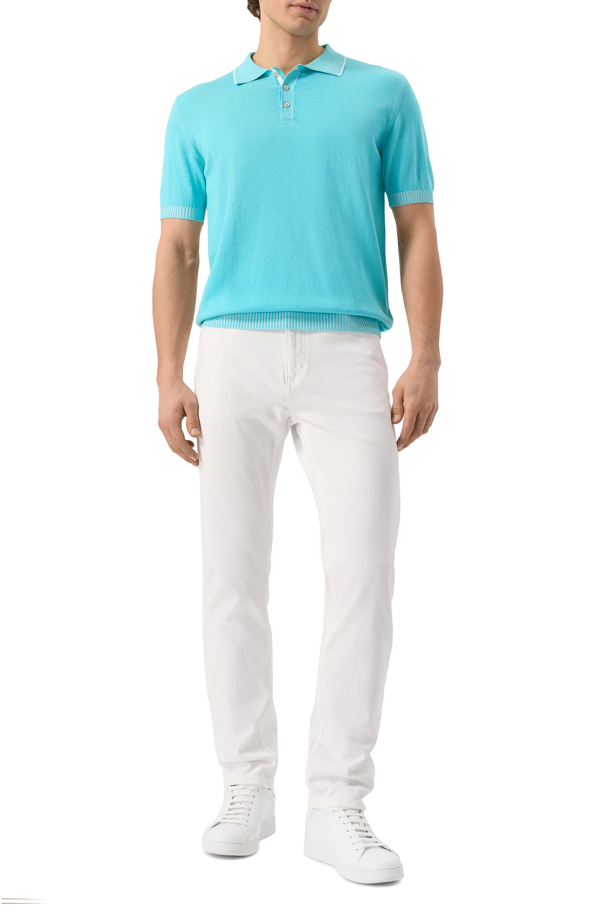 Хлопковое поло MOORER, арт. AD0LF0, фото 2