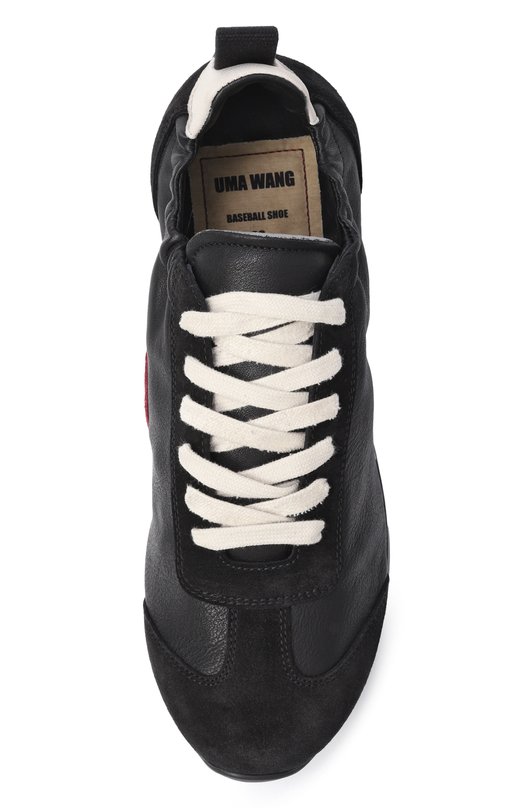 Кожаные кроссовки Uma Wang US9087 Чёрный  US9087 Фото 6