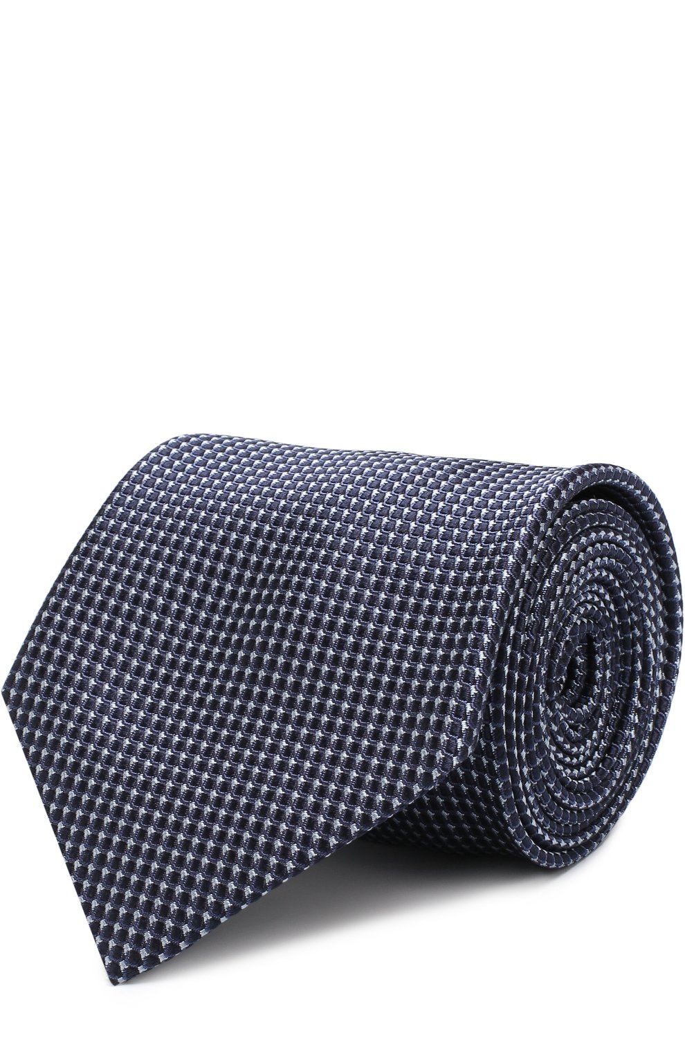 Шелковый галстук с узором BRIONI темно-синего цвета по цене 29950 руб., арт. 063I00/P7483, фото 1 Шелковый галстук с узором BRIONI, арт. 063I00/P7483, фото 1