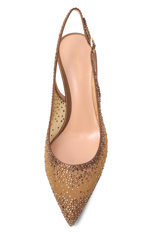 Текстильные туфли Rania 55 Gianvito Rossi G98080.55RIC.B0RBZBZ Бронзовый  G98080.55RIC.B0RBZBZ Фото 6
