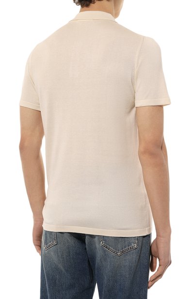 Шелковое поло DANIELE FIESOLI кремового цвета по цене 24900 руб., арт. DF0416, фото 4 Шелковое поло DANIELE FIESOLI, арт. DF0416, фото 4