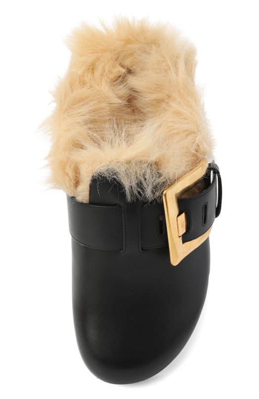 Кожаные сабо Balmain FN1UR139/LVIT Чёрный  FN1UR139/LVIT Фото 6