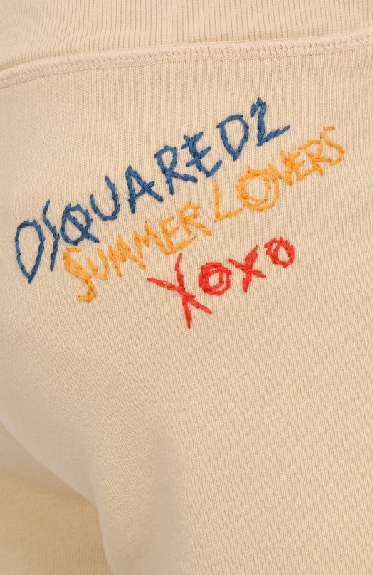 Хлопковые шорты Dsquared2 S73MU0239/S25140 Кремовый  S73MU0239/S25140 Фото 6