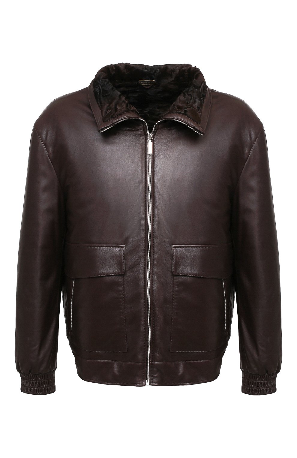 Кожаный бомбер с подкладкой из овчины ZILLI, арт. MAU-GALIE-01763/0001, фото 1