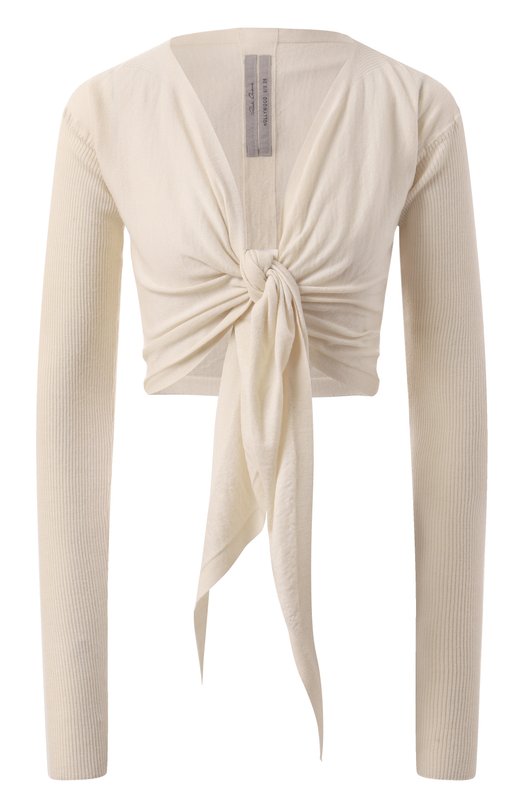 Шерстяной кардиган Rick Owens RP01E7645/M Кремовый RP01E7645/M