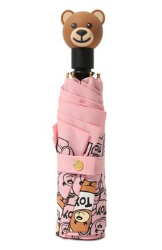 Женский складной зонт MOSCHINO розового цвета, арт. 8422 0PENCL0SE | Фото 4 (Материал: Синтетический материал, Текстиль, Металл; Материал сплава: Проставлено; Нос: Не проставлено)