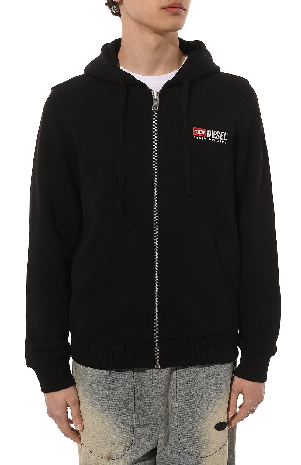 Хлопковая толстовка DIESEL черного цвета по цене 19600 руб., арт. A03769/0GEAD, фото 3 Хлопковая толстовка DIESEL, арт. A03769/0GEAD, фото 3