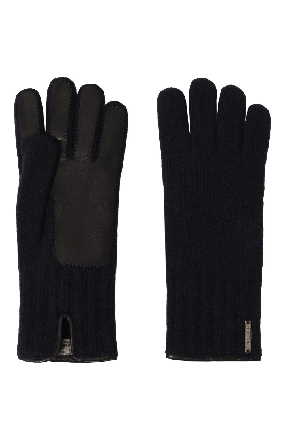 Кашемировые перчатки с кожаной отделкой CORNELIANI, арт. 94Q324-9420576, фото 3