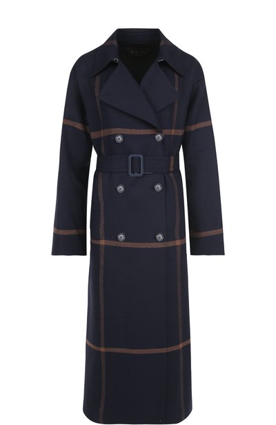Женское двубортное шерстяное пальто с поясом LORO PIANA, арт. FAI2550