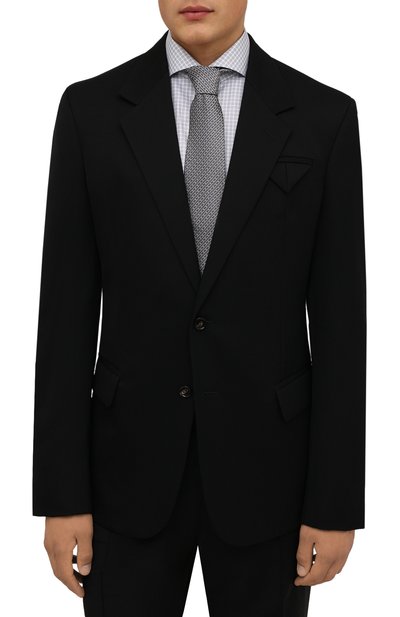 Шелковый галстук LANVIN серого цвета по цене 13950 руб., арт. 3209/TIE, фото 2 Шелковый галстук LANVIN, арт. 3209/TIE, фото 2