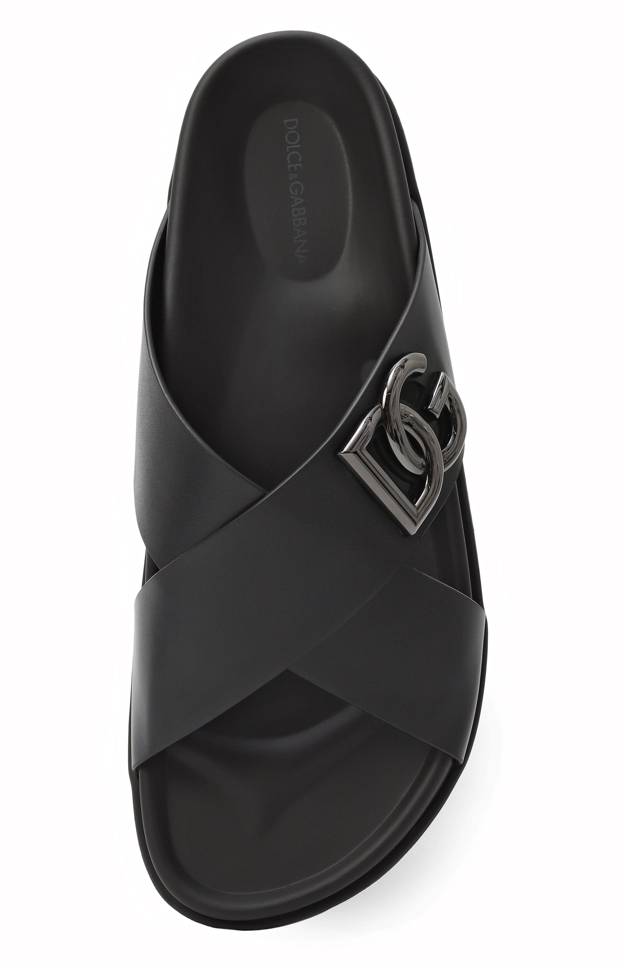 Кожаные шлепанцы DOLCE & GABBANA, арт. A80525/A9Q67, фото 6