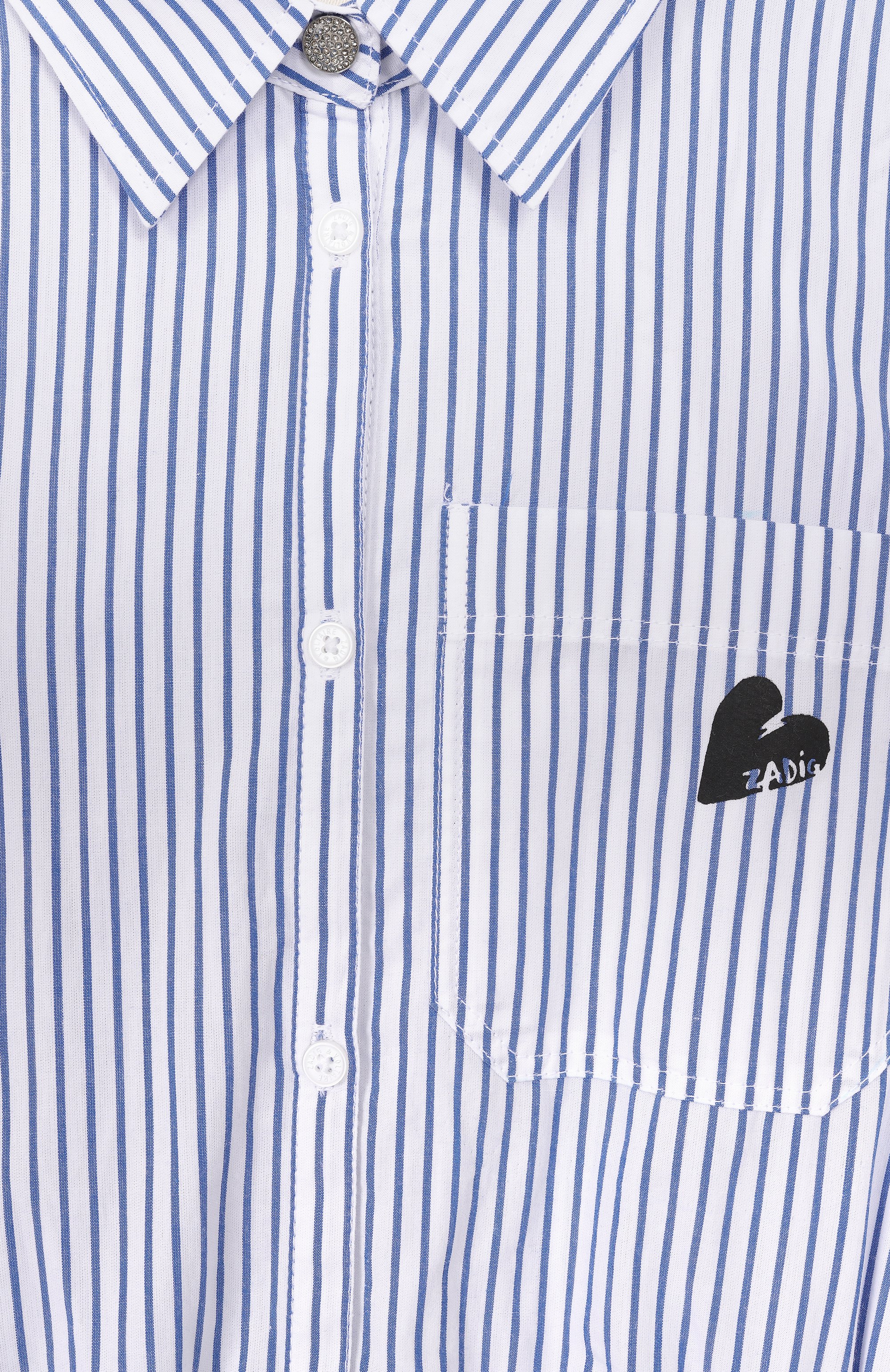 Хлопковое платье-рубашка ZADIG AND VOLTAIRE, арт. X60339, фото 3