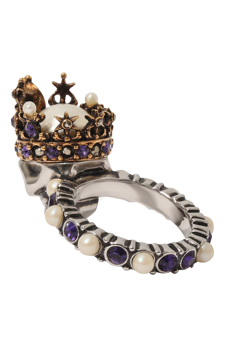 Женское кольцо ALEXANDER MCQUEEN разноцветного цвета, арт. 553661/J160Z | Фото 3 (Материал: Металл; Статус проверки: Проверена категория; Региональные ограничения белый список (Axapta Mercury): Не проставлено; Нос: Не проставлено)
