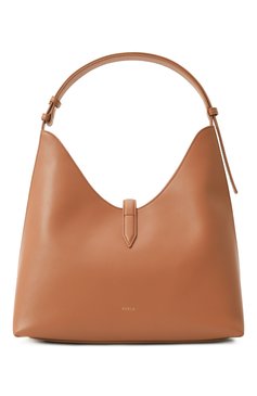 Женская сумка furla goccia medium FURLA светло-коричневого цвета, арт. WB01499/BX3104 | Фото 6 (Материал сплава: Проставлено; Размер: medium; Драгоценные камни: Проставлено; Материал: Натуральная кожа)