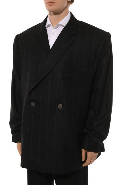 Пиджак из шерсти и кашемира WHO_AM, арт. MJ1-P231-BLK/СAGE, фото 4