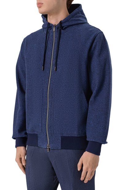 Толстовка из хлопка и шерсти CAPOBIANCO синего цвета по цене 94600 руб., арт. 19M409.FS00., фото 3 Толстовка из хлопка и шерсти CAPOBIANCO, арт. 19M409.FS00., фото 3