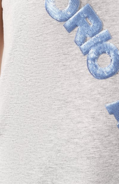 Хлопковая футболка EMPORIO ARMANI серого цвета по цене 10950 руб., арт. 3H2T6F/2JQAZ, фото 5 Хлопковая футболка EMPORIO ARMANI, арт. 3H2T6F/2JQAZ, фото 5
