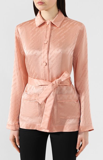 Атласная блузка OFF-WHITE, арт. 0WGA051R19C860570300, фото 3