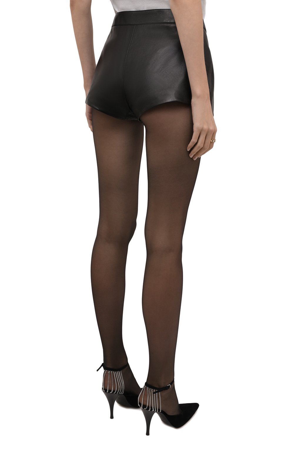 Кожаные шорты SAINT LAURENT, арт. 678157/YC2ZZ, фото 4