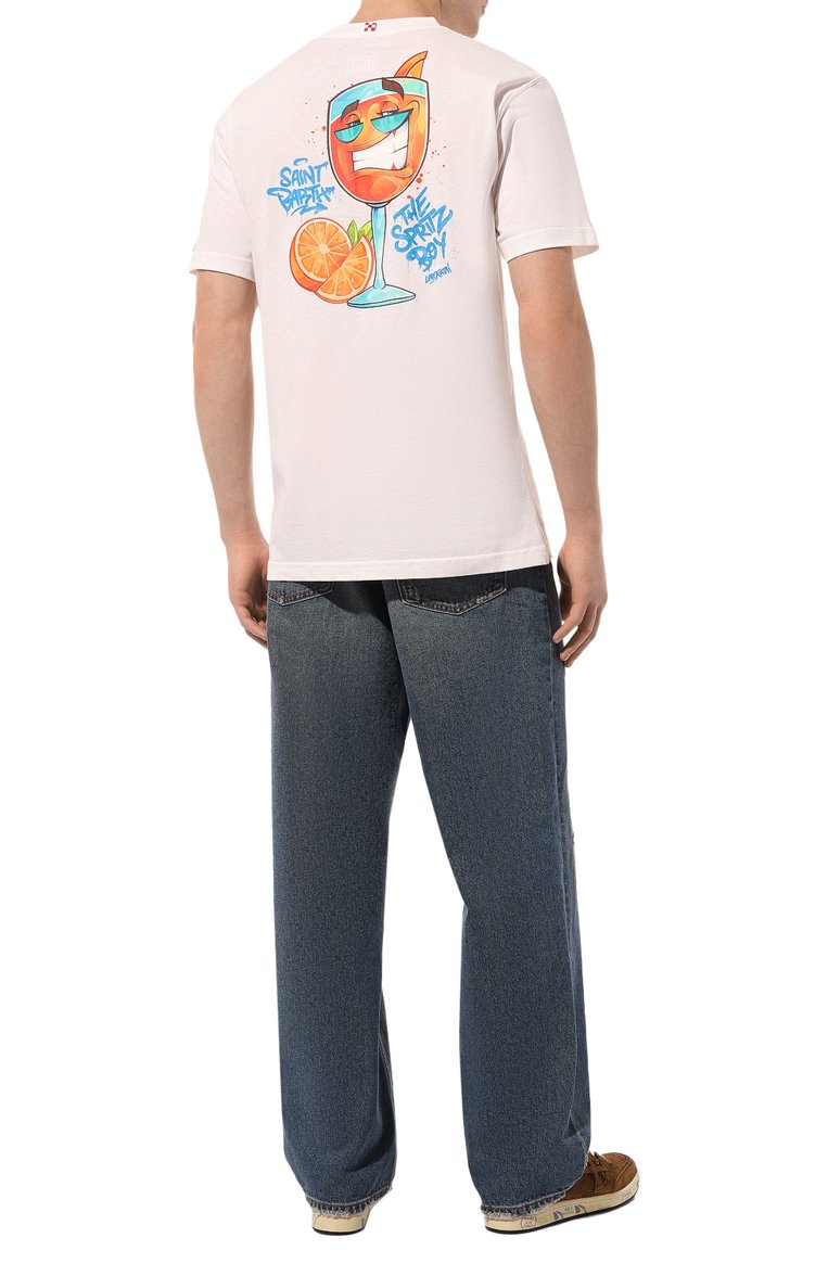 Мужская хлопковая футболка MC2 SAINT BARTH белого цвета, арт. STBM TSHIRT MAN/TSHM001/02203B | Фото 2 (Материал внешний: Хлопок; Длина (для топов): Стандартные; Рукава: Короткие; Кросс-КТ: домашняя одежда, Пляж, Джерси; Принт: С принтом; Стили: Кэжуэл; Мужское Кросс-КТ: Футболка-одежда; Автоматизация состава: Проставлено; Автоматизация ТО: Проставлено; Детали: Без декора)