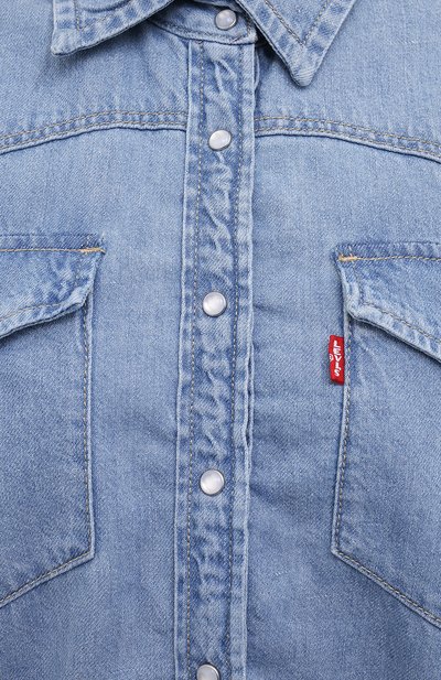 Джинсовое платье ganni x levi's GANNI голубого цвета по цене 39950 руб., арт. F6093, фото 5 Джинсовое платье ganni x levi's GANNI, арт. F6093, фото 5