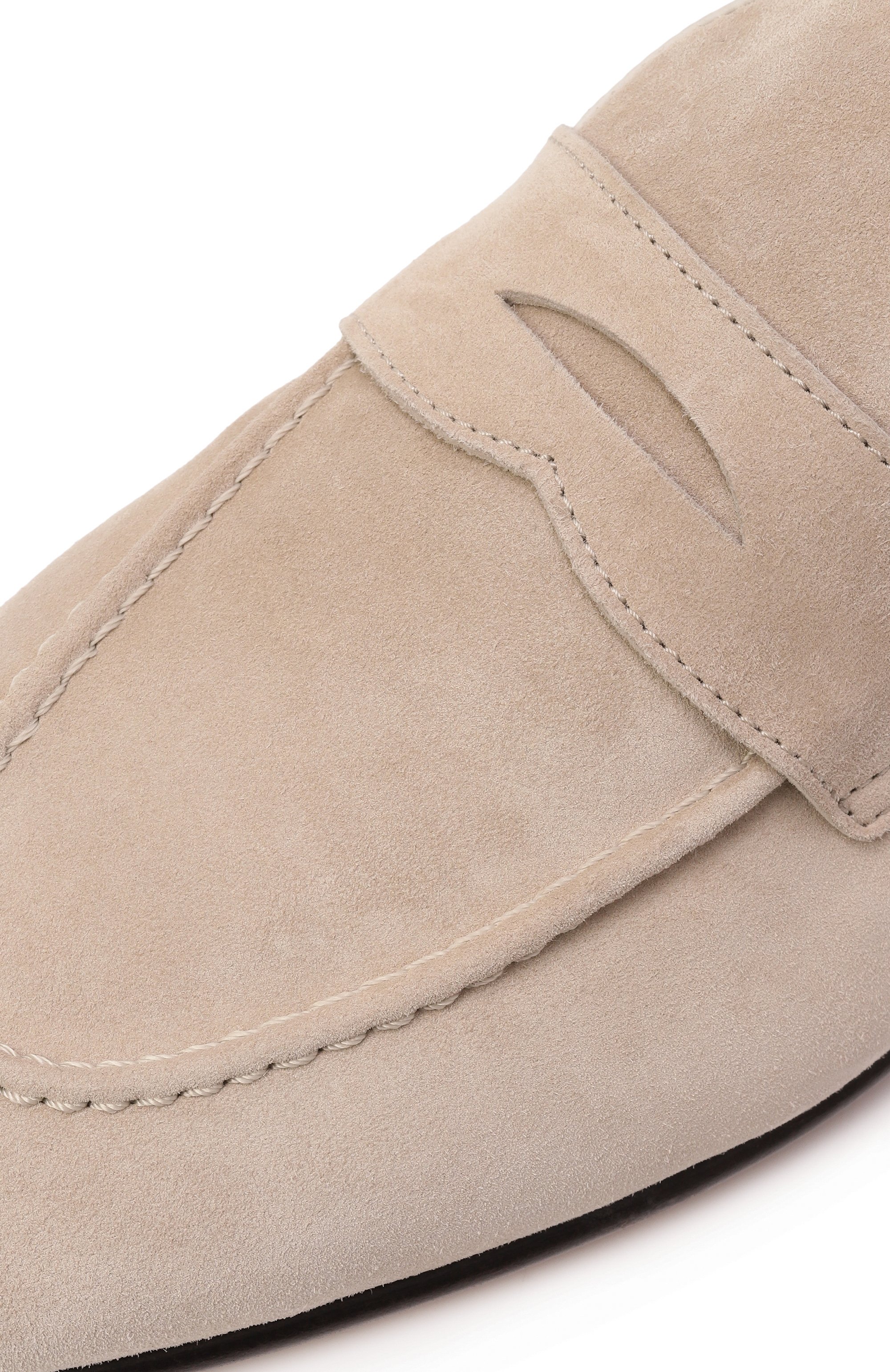 Замшевые пенни-лоферы BRUNELLO CUCINELLI светло-бежевого цвета по цене 120500 руб., арт. MZUCAHG730, фото 7 Замшевые пенни-лоферы BRUNELLO CUCINELLI, арт. MZUCAHG730, фото 7