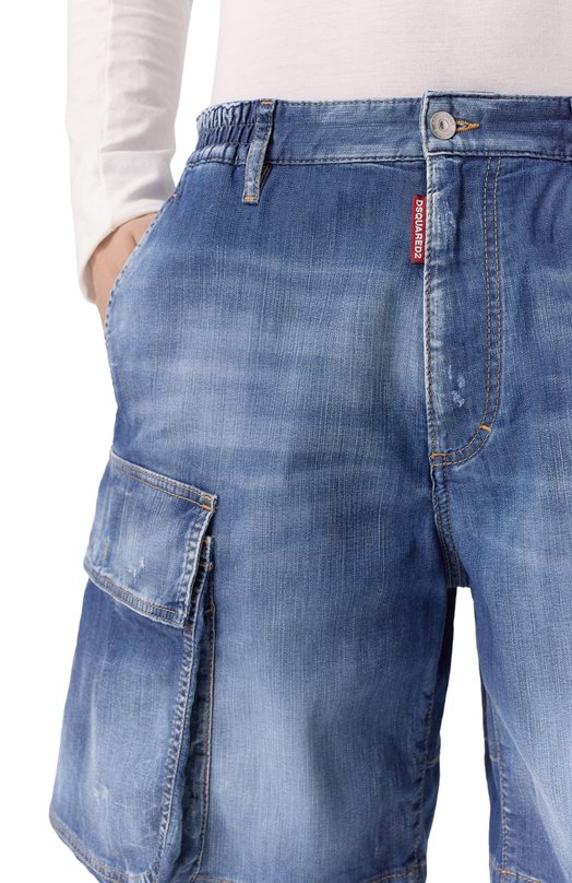 Джинсовые шорты Dsquared2 S78MU0062/S30341 Синий  S78MU0062/S30341 Фото 5