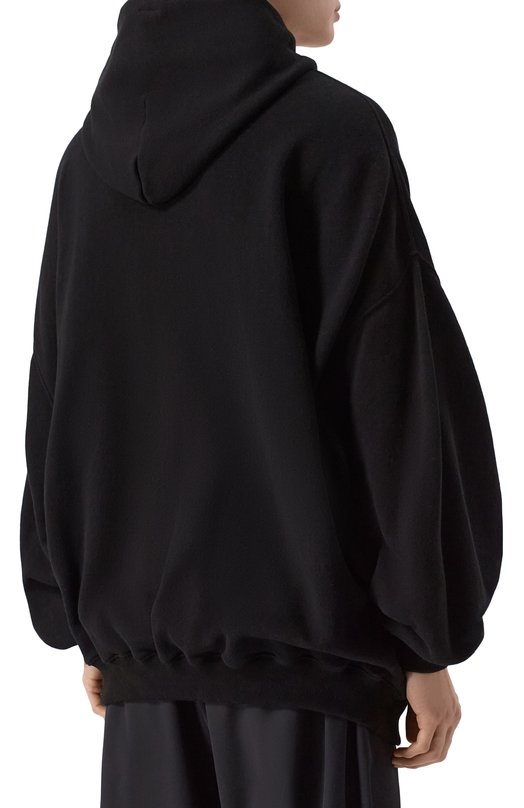 Хлопковое худи Rick Owens RU01F2288/JNT Чёрный  RU01F2288/JNT Фото 4