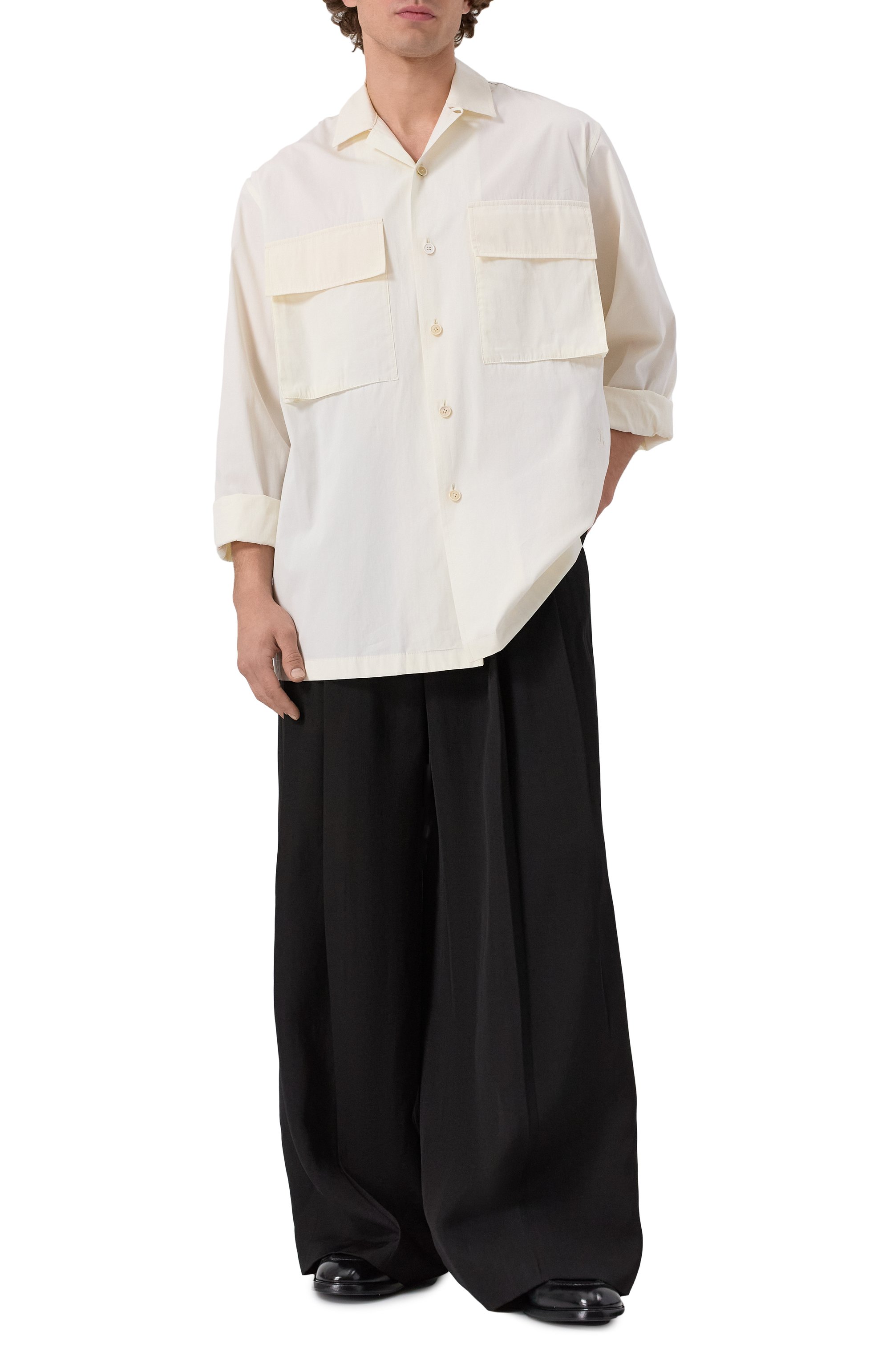 Брюки из вискозы и шелка JIL SANDER черного цвета по цене 259000 руб., арт. J21KA0265/J65005, фото 2 Брюки из вискозы и шелка JIL SANDER, арт. J21KA0265/J65005, фото 2