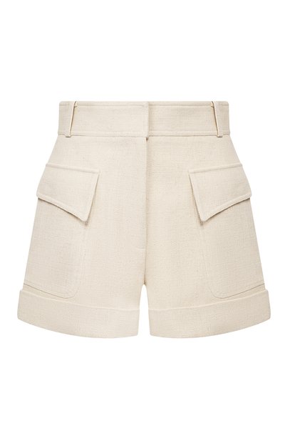 Женские шорты из смеси хлопка и льна VICTORIA BECKHAM, арт. 1220WSR001148C