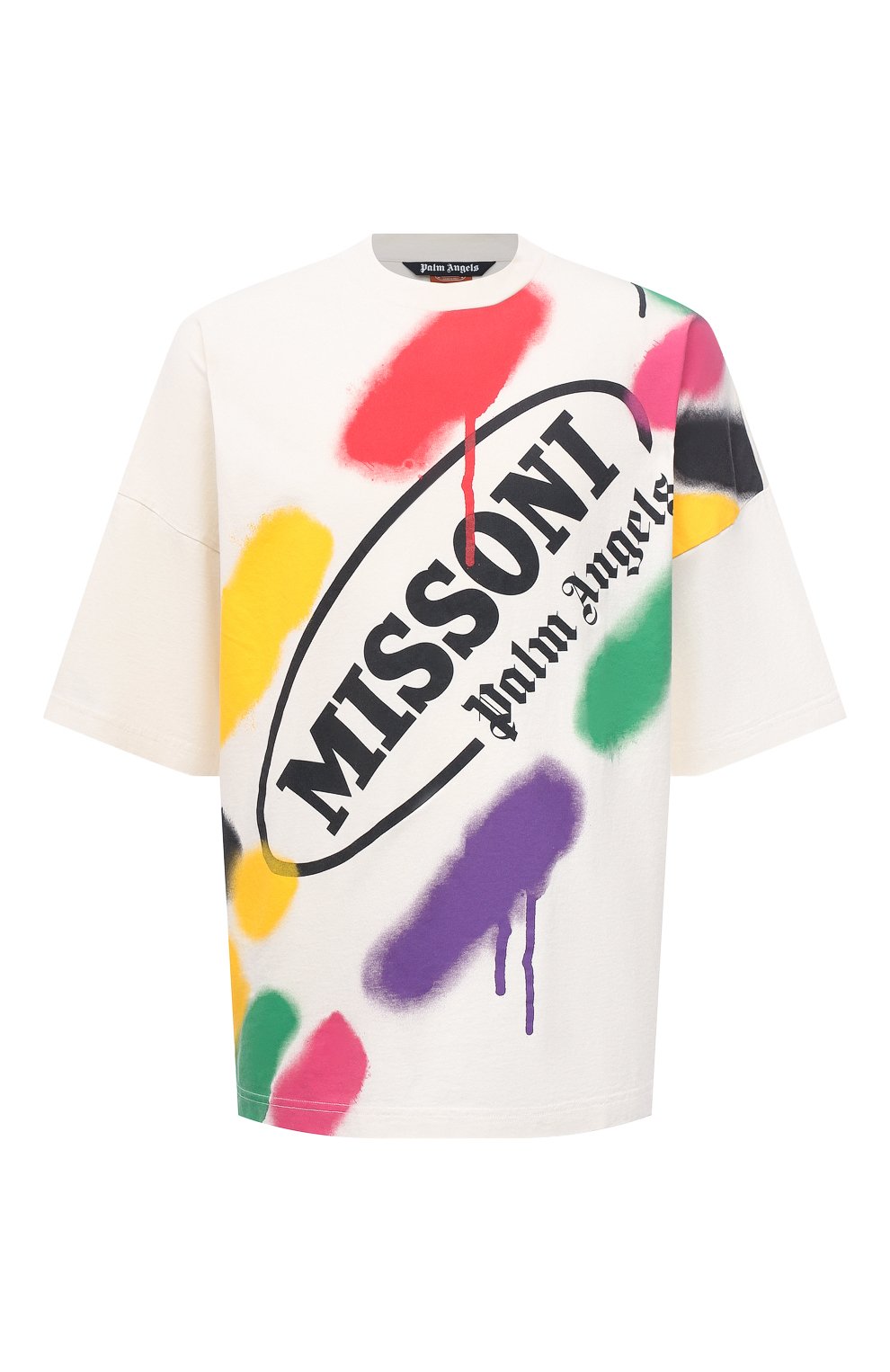 Хлопковая футболка palm angels x missoni PALM ANGELS, арт. PMAA041F21JER0060310, фото 1