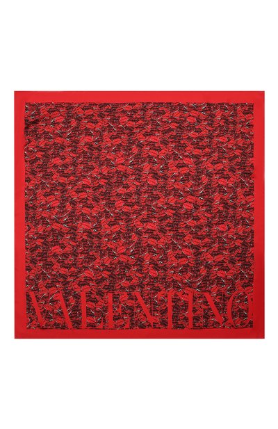 Шелковый платок VALENTINO красного цвета по цене 41250 руб., арт. VW2EI114/XFY, фото 3 Шелковый платок VALENTINO, арт. VW2EI114/XFY, фото 3