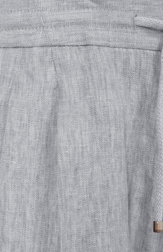 Льняные шорты Brunello Cucinelli MH250U0020 Серый  MH250U0020 Фото 6