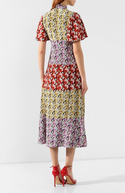 Шелковое платье VALENTINO разноцветного цвета по цене 421500 руб., арт. RB3VAKW04FU, фото 4 Шелковое платье VALENTINO, арт. RB3VAKW04FU, фото 4